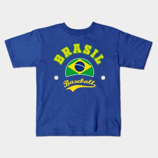 Brazil Baseball Team Kids T-Shirt